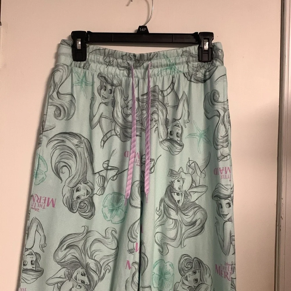 Disney Princess Aqua Women Sleep Pants Pajama Bottoms The Little Mermaid Size S - Picture 4 of 5